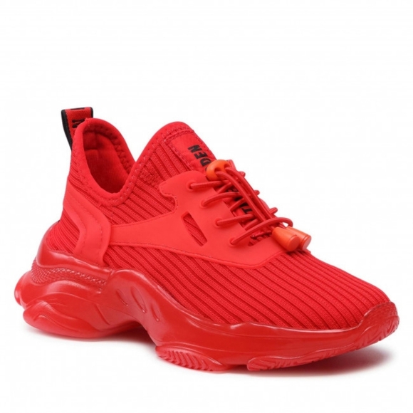 Steve Madden Other - Steve Madden Match-K Trainers Mens with Translucent Sole in Red Sneakers Size 7